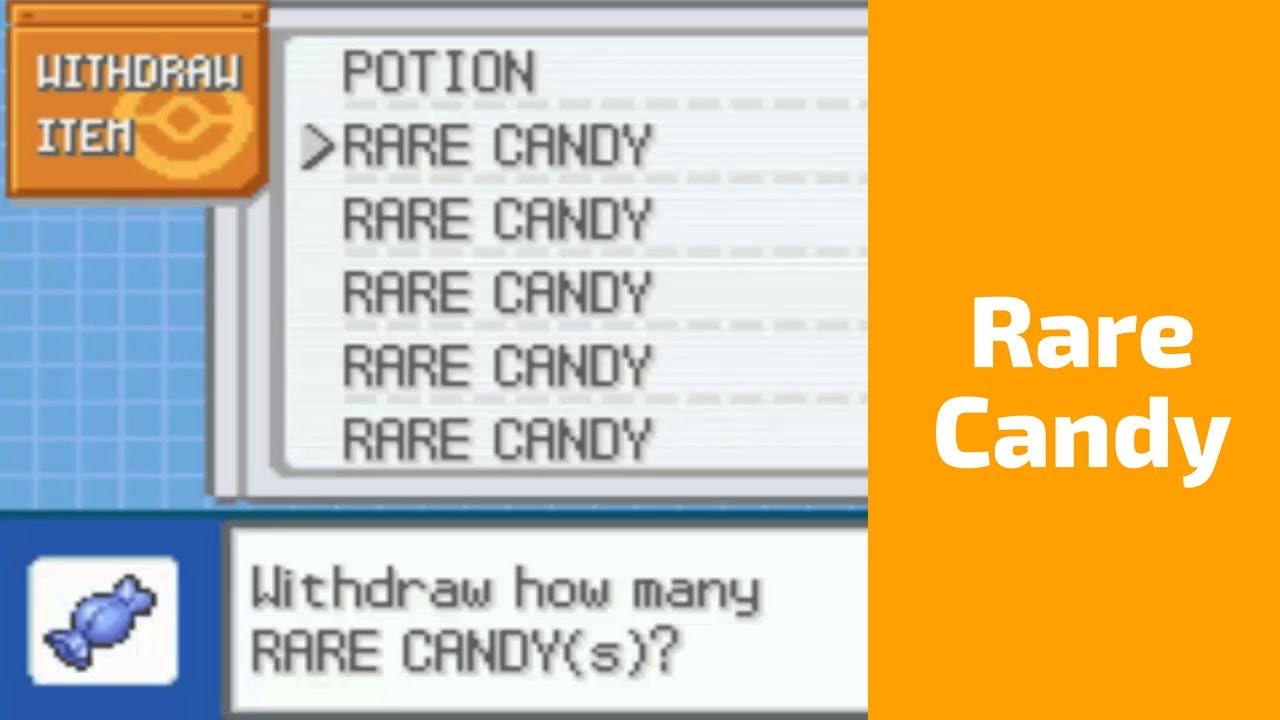 pokemon fire red rare candy cheat